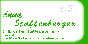 anna staffenberger business card